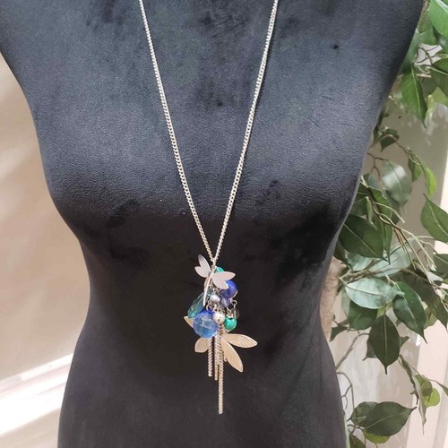 Fashion Long Chain Pendent Necklace with adjustable Size Chain Lobster Clasp