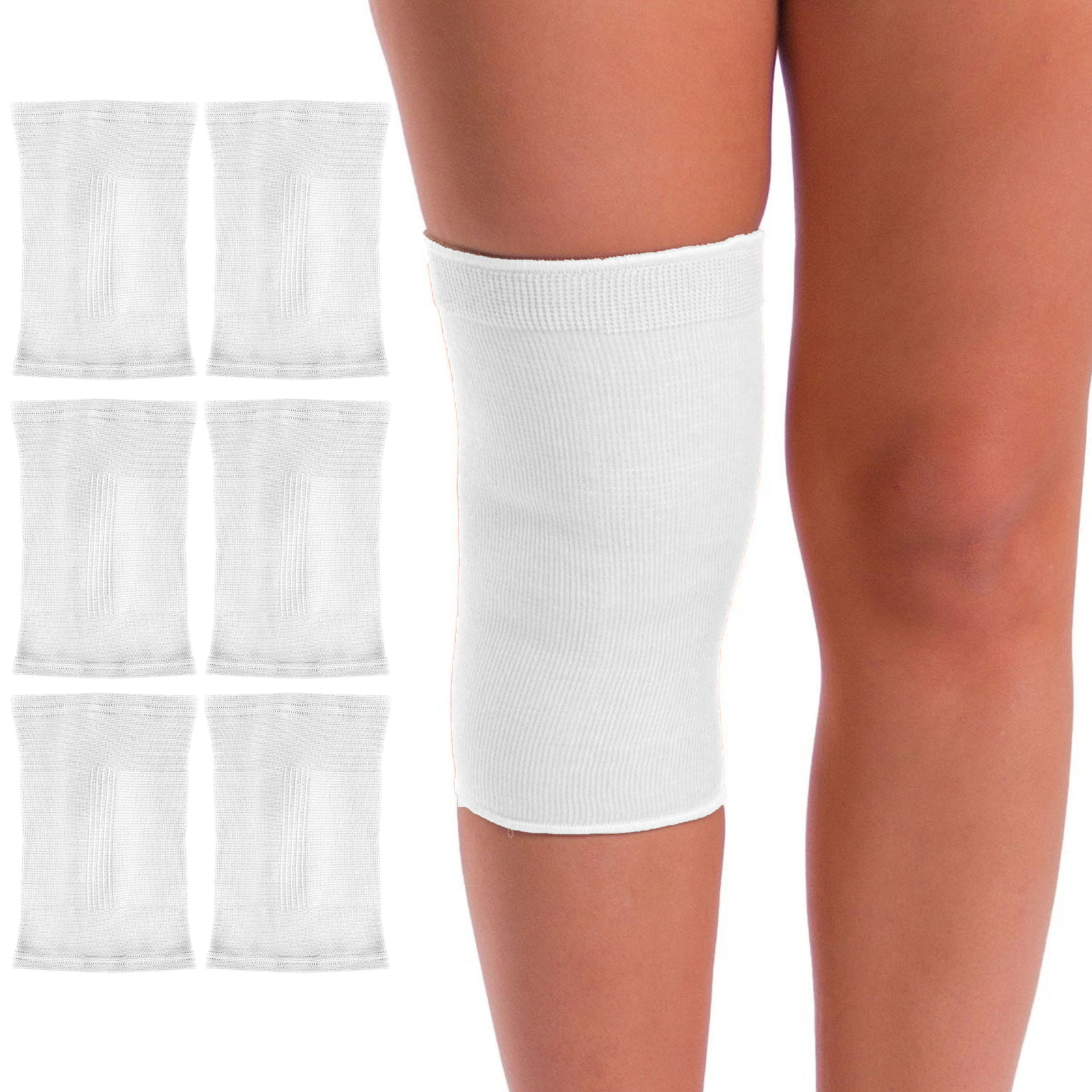 6-Pack Knee Compression Sleeves for Pain Relief & Sports Support  