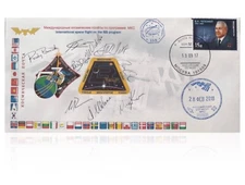Flown Space Mail Cover ISS Exp 53 54 Tingle Acaba Vande Hei Nespoli Kanai Signed