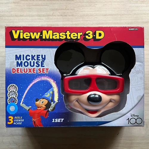 Disney's 100th Mickey Mouse 3-D View-Master Viewer Deluxe Gift Set - 2023 Mint!