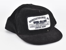 Vintage Worcester Bros Heating Specialist Lincoln Maine Trade Corduroy Hat BT19