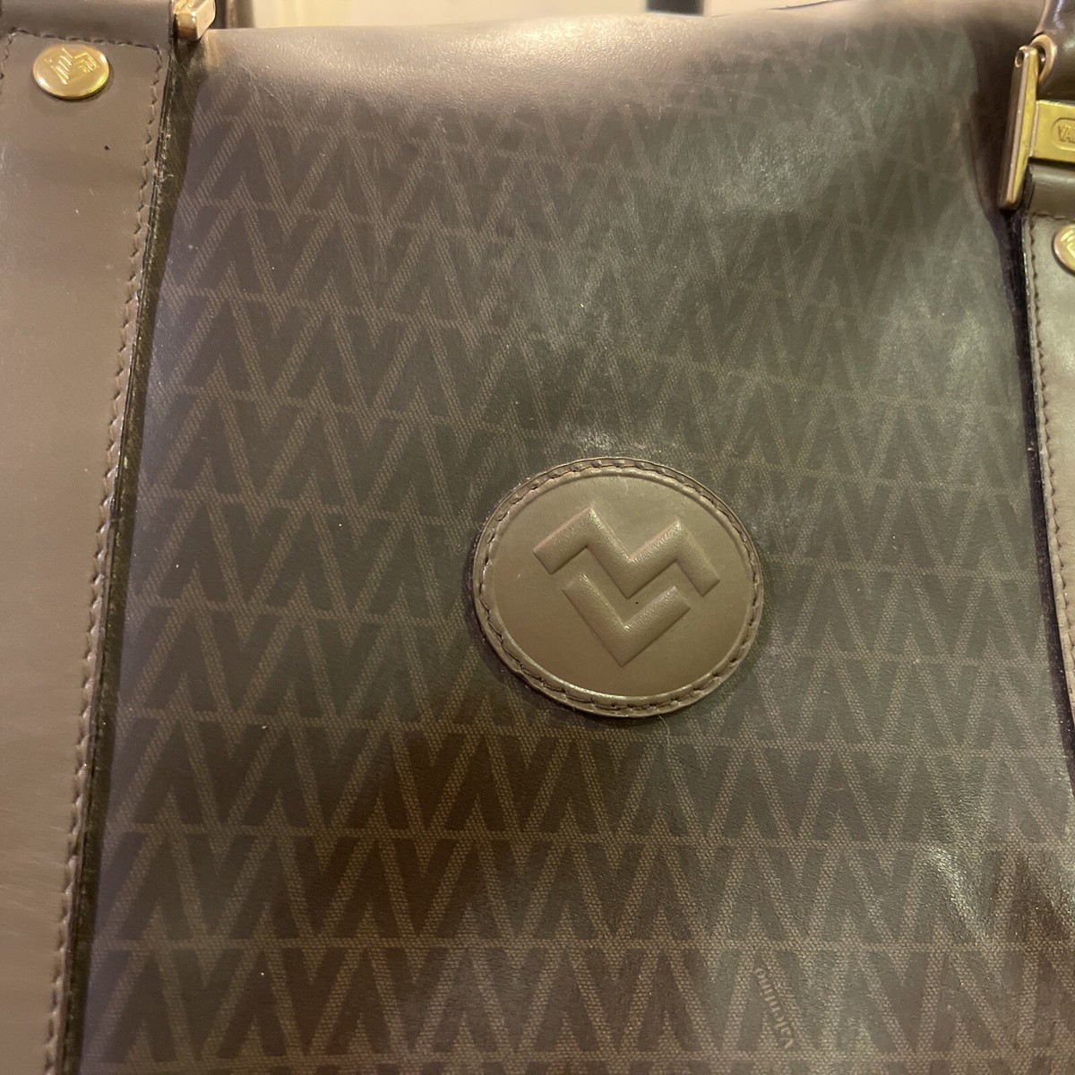 MARIO VALENTINO V Logo Travel Boston Hand Bag PVC Leather