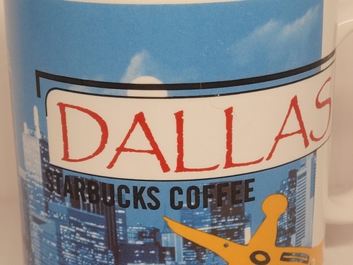VINTAGE 1999 STARBUCKS DALLAS COLLAGE SERIES LARGE MUG 20oz Rare BB13-928 - Picture 7 of 9