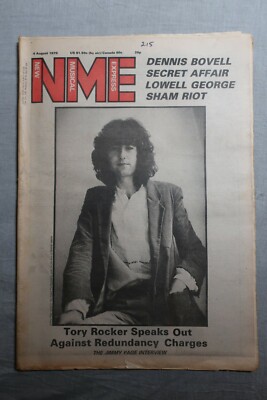NEW MUSICAL EXPRESS 4th August 1979 ~ Jimmy Page ~ Lowell George ~ Secret Affair