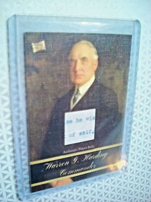 WARREN G. HARDING COMMANDER RELIC 2020 BAR PIECES OF THE PAST AA36 | eBay