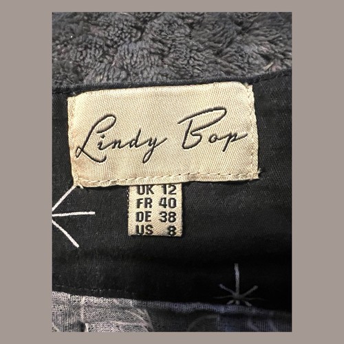 Lindy Bop Rock Damen 8 schwarz Katze Hund Cocktail Bar Druck ausgestellt Midi Taschen - Bild 4 von 8
