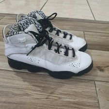 Air Jordan 6 Rings Shoes White Black-Metallic Size 5.5Y DJ6163 107