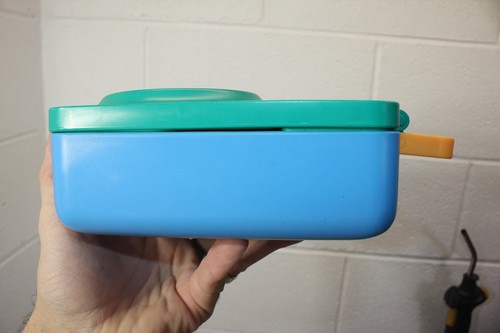 OmieBox By Omie Life Bento Style Insulated Lunch Box Blue Green & Yellow Handle - Picture 5 of 12