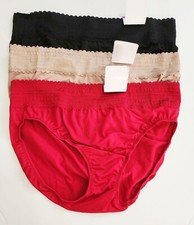 3 Warner's Lace Hi Cut Panty 5109 Multi Sz 9/2XL - NWT