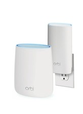 Netgear Orbi Tri-band Home Mesh WiFi System, Router + Wall Plug Satellite RBK20W