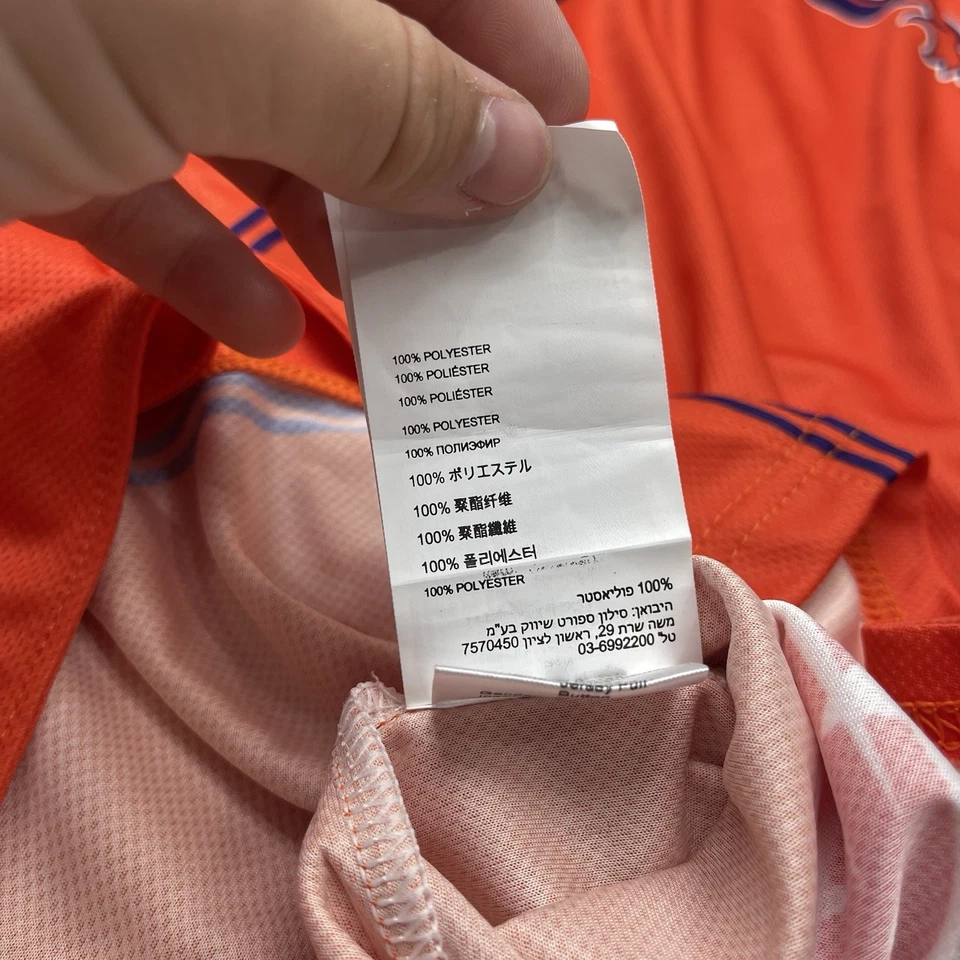 New Balance Orange Jersey Button Up Cascade Collegiate League Lizard Mens L NEW - Image 4 of 4