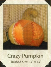 Crazy Pumpkin Sewing And Embroidery Pattern Sew Cherished 14 x 14 Uncut