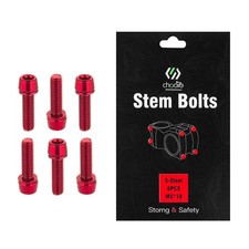 CNC Bike Stem Bolts  Stem Bolts for BMX/MTB/Road with Small, Red