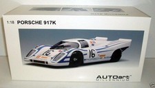 AUTOART 1/18 - 87086 PORSCHE 917K 12HRS SEBRING 1970 - ELFORD / AHRENS #16