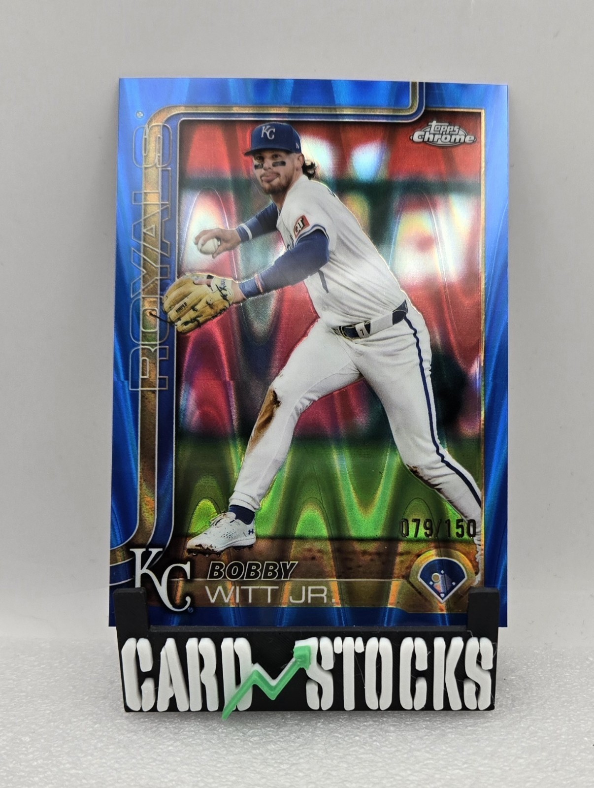 2025 Topps Chrome Bobby  Witt Jr 79/150 Blue RayWave Refractor #93 KC Royals