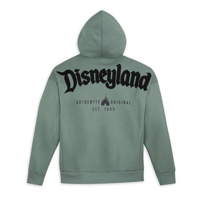 🔥Disney Parks DISNEYLAND Logo Zip Hoodie Green M💥