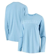 Women's Pressbox  North Carolina Tar Heels Block Vintage Wash Long Sleeve NWT M