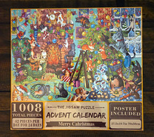 Christmas Jigsaw Puzzle Advent Calendar 1008 Pieces, Poster Included