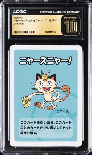 2019 POKEMON PLAYING CARDS JAPANESE OLD MAID MEOWTH CGC 10 PRISTINE