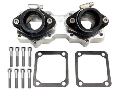 Banshee 28mm Carb Intake Manifolds One Piece Billet Manifold + Intakes Boots Kit
