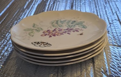 Set Of 5 Lenox Butterfly Monarch Meadow 9'' Lunch Plates Assorted Patterns 