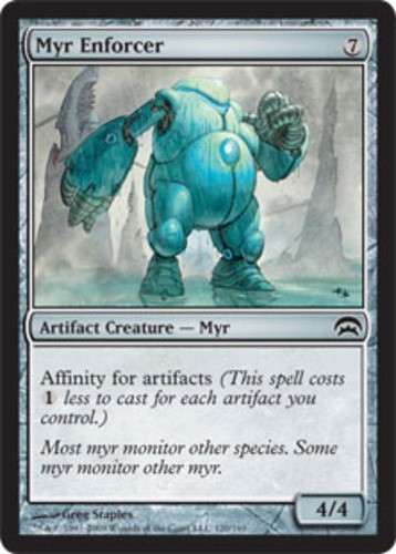 MTG Myr Enforcer, Planechase, Heavily Played, English