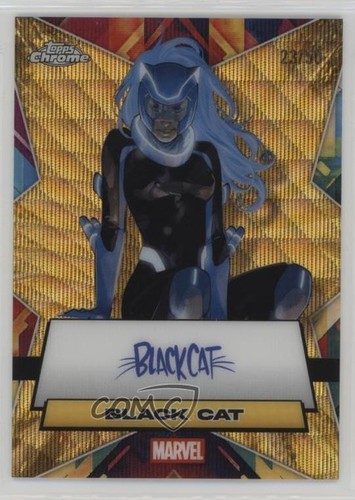 2025 Marvel Chrome Comics Faksimile Auto Gold Wave Refractor 23/50 Black Cat