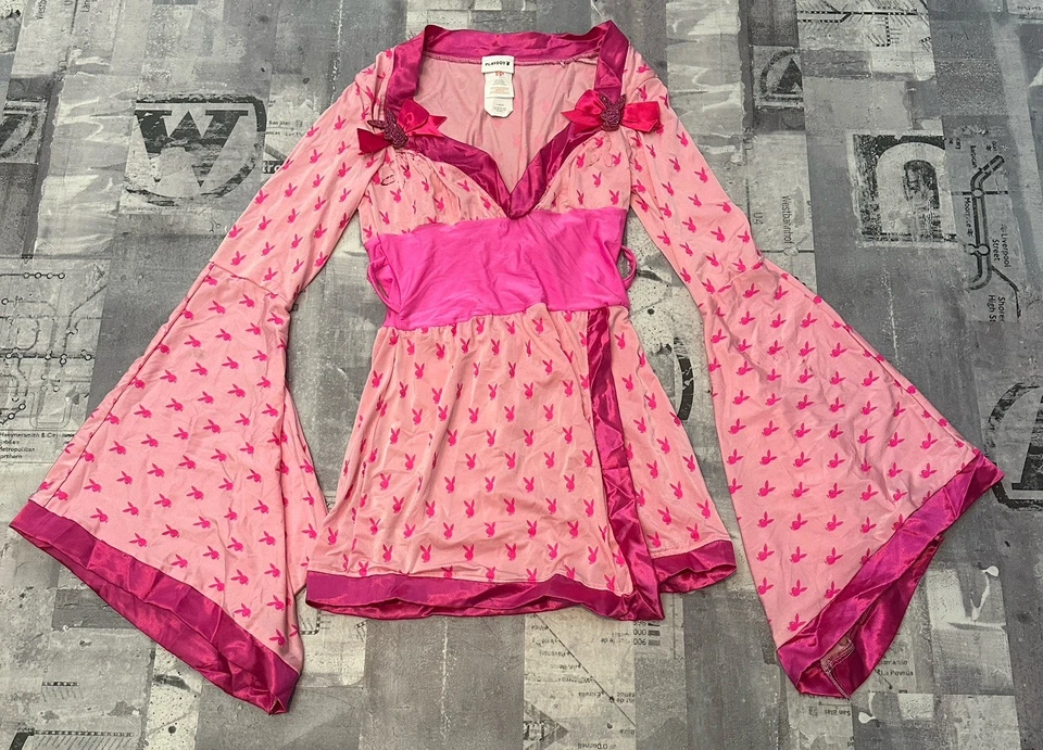 Sexy Vestido Disfraz Playboy Geisha Kimono Japonés NUEVO Grande Sin Cinturón Foto 4 de 4