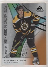 2019 SP Game Used Authentic Rookies Orange Rainbow /113 Connor Clifton #125 e5r