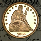 * 1865 ULTRA DCAM * PRISTINE++ GEM PROOF SEATED LIBERTY DOLLAR * FROM COLLECTION