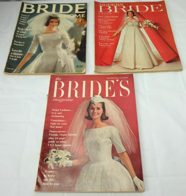 THE BRIDE'S Magazine Lot Modern Bride + Home & Bride December Winter 1963 -1964