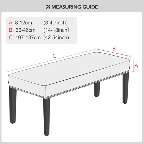 Waterproof Dining Bench Cover - Removable Bench Slipcover Washable Bench Seat - Picture 5 of 8