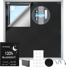 100 Magnetic Black Out Window Cover 39" x 58" Blackout Blinds No Drill,