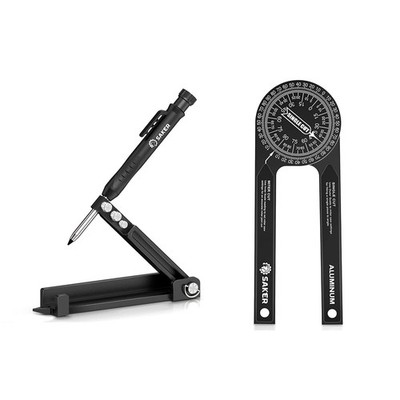 Saker Multi-function Scribing Tool&Saker Miter Saw Protractor (Black) Black 