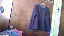 The North Face Men's Size L Black/Gray Pull-Over Sweater Zip-Pocket on Slv