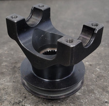 Used - Billet Ford 9 Yoke With V-belt Pulley- 1350 U-joint Size- Threaded Holes Used - Billet Ford 9 Yoke With V-belt Pulley- 1350 U-joint Size- Threaded Holes