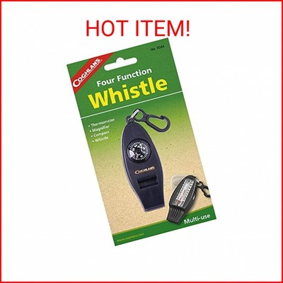 Coghlan's Four Function Whistle with Compass, Thermometer, Magnifier, and Surviv
