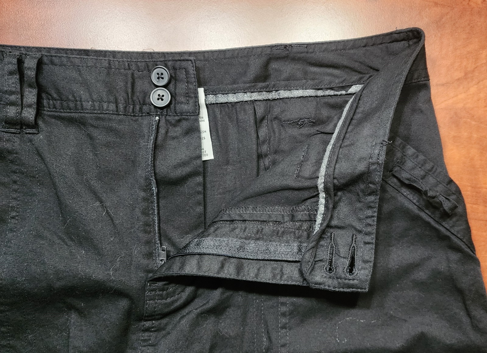 White Stag Black Solid Skort with Front Zipper Si… - image 4