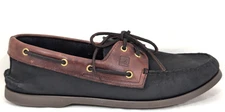 SPERRY Top-Sider Men's 11 M Boat Shoes TWO TONE Black Brown Leather 0195479 EUC*
