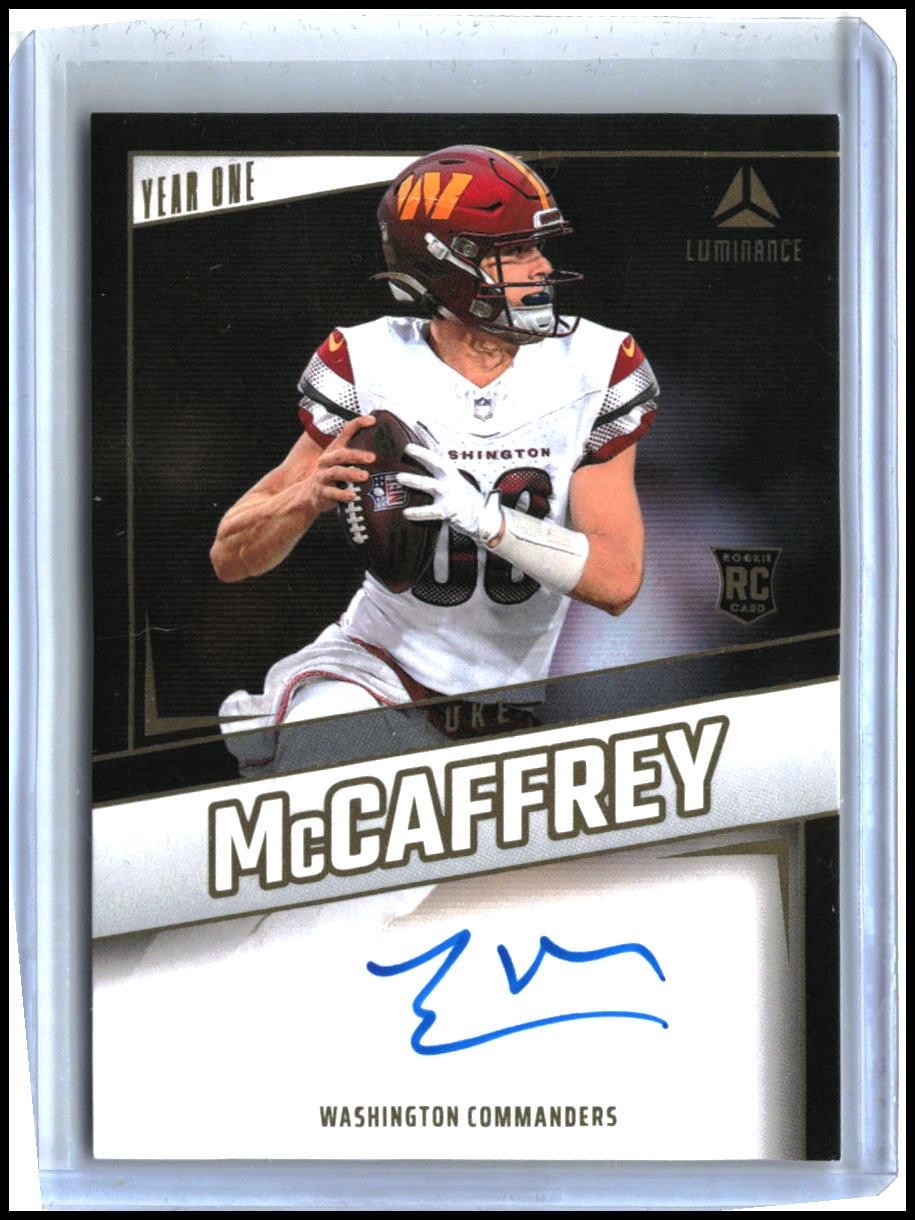 2024 Panini Luminance #YOS-LMY Luke McCaffrey Year One Signatures RC