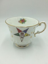 Vtg Masonic Order of Eastern Star Tea Cup,Elizabethan Staffordshire Bone China