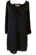 Madewell Lined Cotton Moonlight Dress With Rust Eyelet Embroidery M