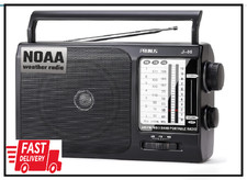 NOAA Weather AM FM Portable Radio with Best Reception, Transistor Black