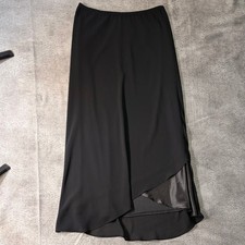 Vintage Black Asymmetrical Maxi Skirt