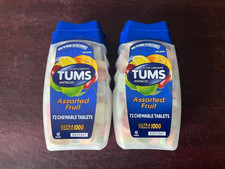 Tums Antacid Extra Strength 750mg 96 Chewable Tablets-Assorted Fruit 2PK