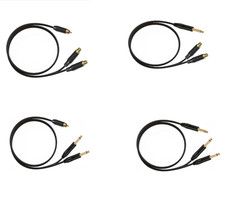 1-15'FT MOGAMI 2552 Dual Cable Neutrik RCA to Dual 1/4" TS Pro Y-Cable Splitter