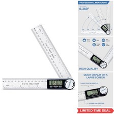 Digital Angle Finder Protractor 7 Inch 200mm Stainless Steel Measuring Ruler