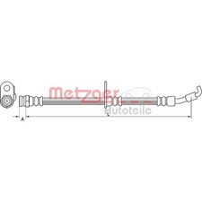Metzger 4110875 Bremsschlauch für MAZDA 2 DE DH