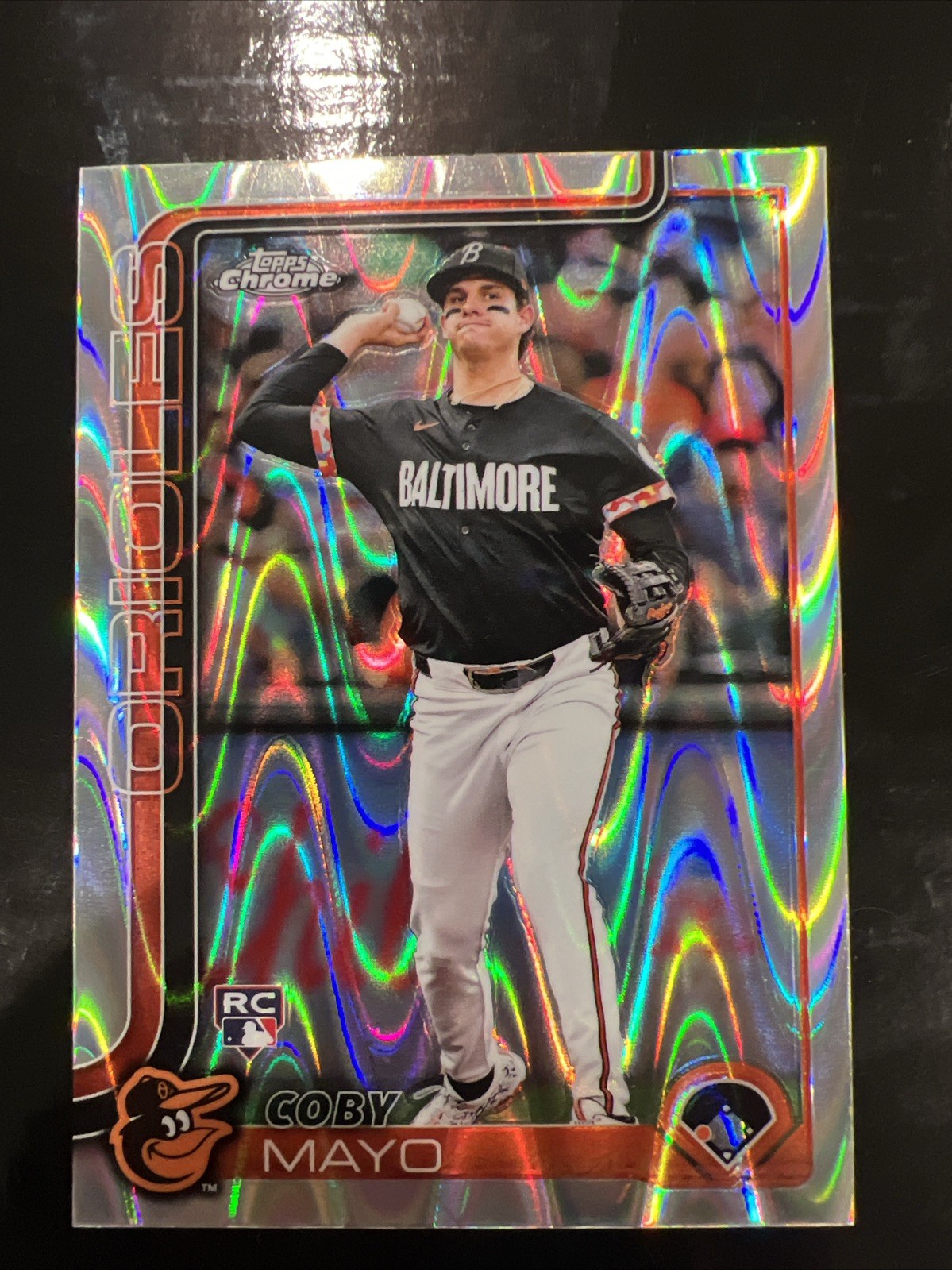 2025 Topps Chrome - Coby Mayo #120 RayWave Refractor (RC)
