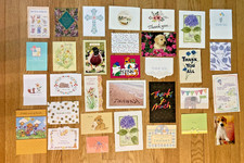 Lot of 30 Thank You Note Cards, Fronts Only, For Scrapbooking and Crafts